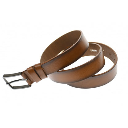 Curea Nanobelts Alpin Polo din Piele Naturală pentru Bărbați - Maro Deschis, 3.5 cm