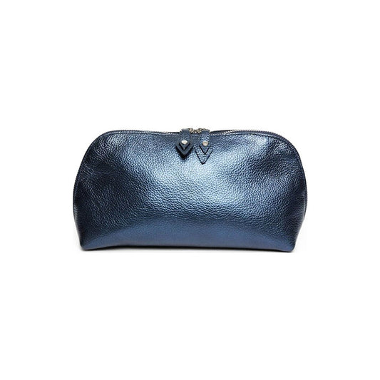 Geantă Portfard Tropez Damă - Piele Naturală, Bleumarin Sidef