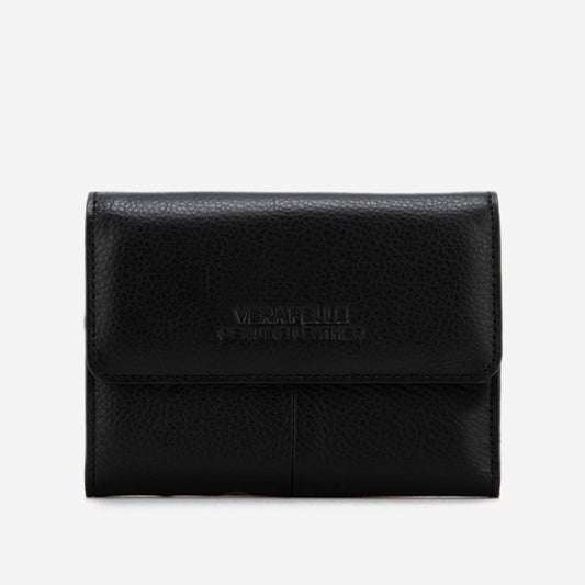 Portofel Vera Pelle - Piele Naturală Neagră | Compact și Elegant