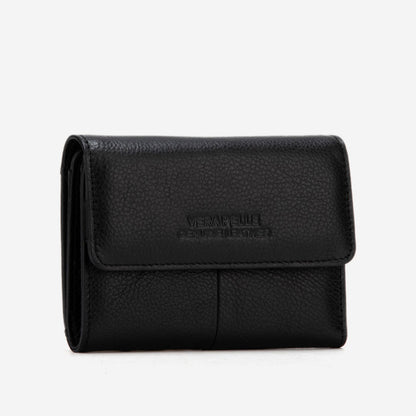 Portofel Vera Pelle - Piele Naturală Neagră | Compact și Elegant
