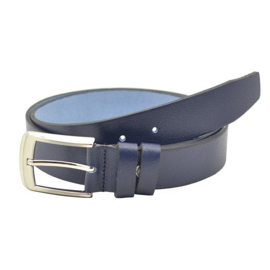 Curea CLK din Piele Naturală pentru Bărbați - Bleumarin, 3.5 cm