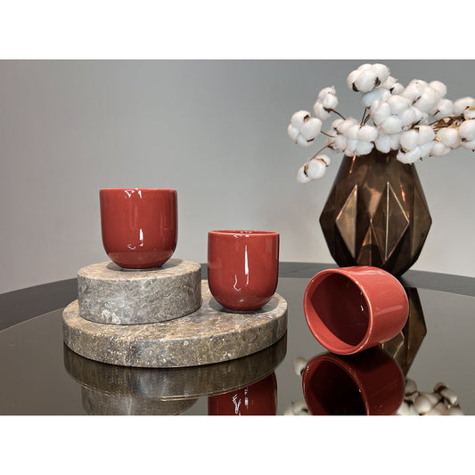 Pahar Ceramică Unică NOVUM, 250 ml | Glazurată Manual pentru Cafea și Desert