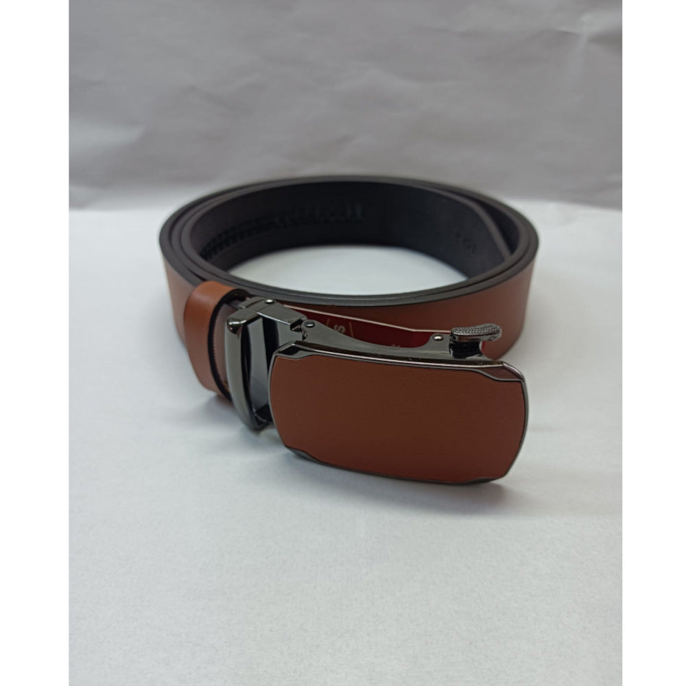 Curea Nanobelts din Piele Naturală pentru Bărbați - Coniac, cu Cataramă Automată