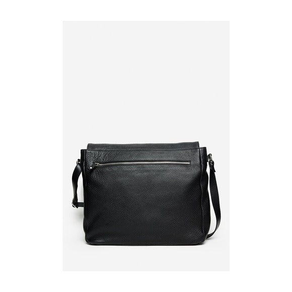 Geantă Unisex Anna Fellini Ruby din Piele Naturală - Negru