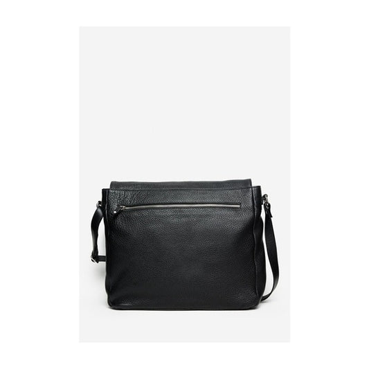 Geantă Unisex Anna Fellini Ruby din Piele Naturală - Negru