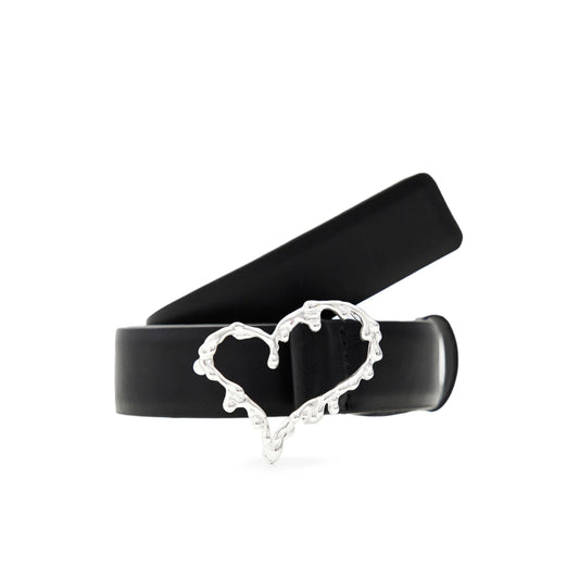Curea de Damă Desigual „Belt Heart” - Piele Naturală, Negru