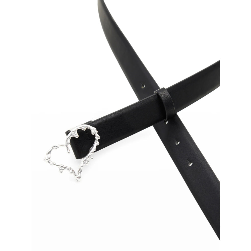 Curea de Damă Desigual „Belt Heart” - Piele Naturală, Negru