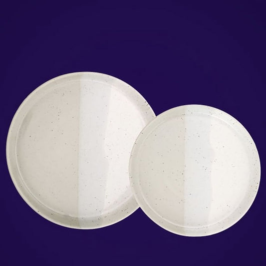 Set 12 Farfurii Artizan GRI Arhitect - 25 cm - 20 cm