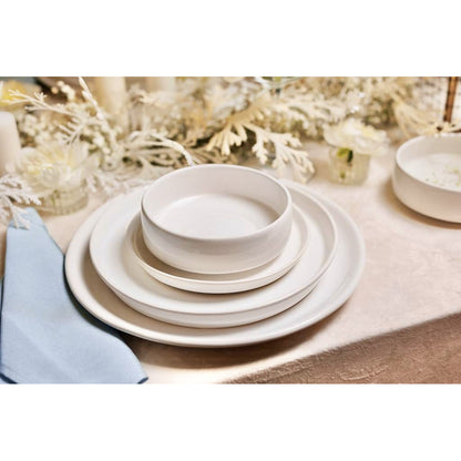 Set Casablanca - 24 Piese Premium (Alb Ivory, Glazurat Manual)