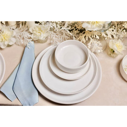 Set Casablanca - 24 Piese Premium (Alb Ivory, Glazurat Manual)