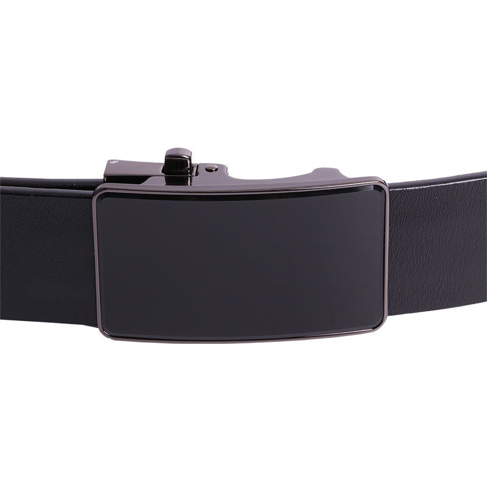 Curea Nanobelts din Piele Naturală pentru Bărbați - Negru, cu Cataramă Automată