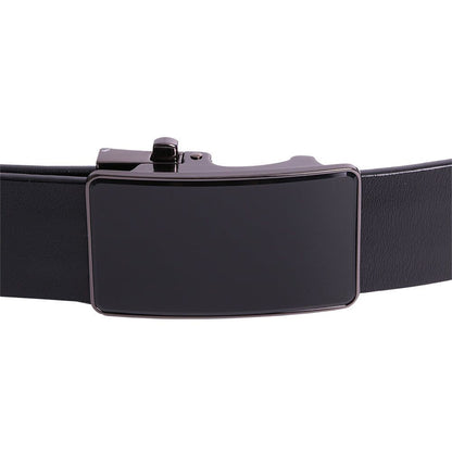 Curea Nanobelts din Piele Naturală pentru Bărbați - Negru, cu Cataramă Automată