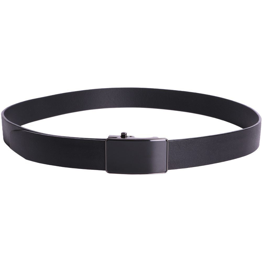 Curea Nanobelts din Piele Naturală pentru Bărbați - Negru, cu Cataramă Automată