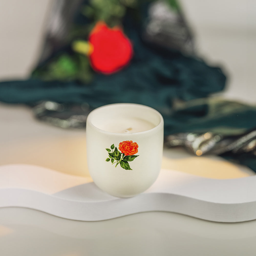 Lumânare Parfumată, Aromă Trandafir, Ardere 24h - Colecția Jardin