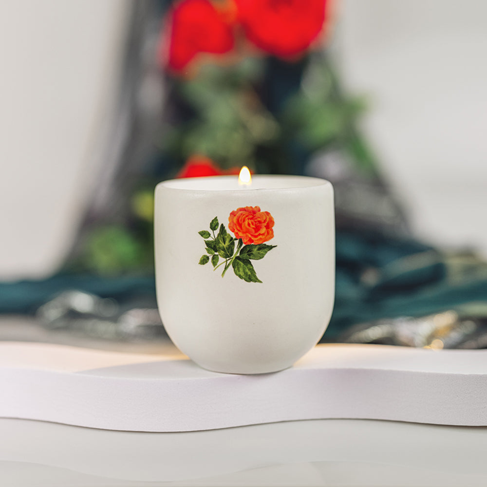Lumânare Parfumată, Aromă Trandafir Sălbatic, Ardere 14h - Colecția Jardin